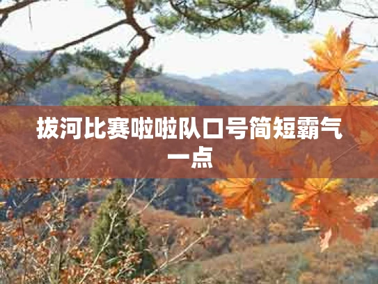 拔河比赛啦啦队口号简短霸气一点