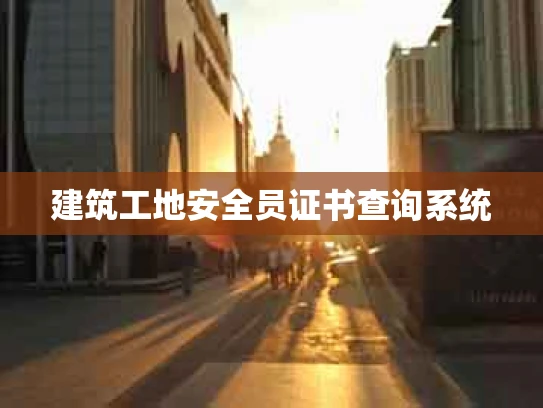 建筑工地安全员证书查询系统