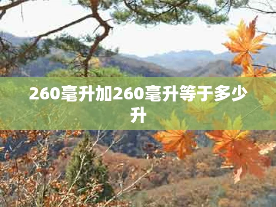 260毫升加260毫升等于多少升