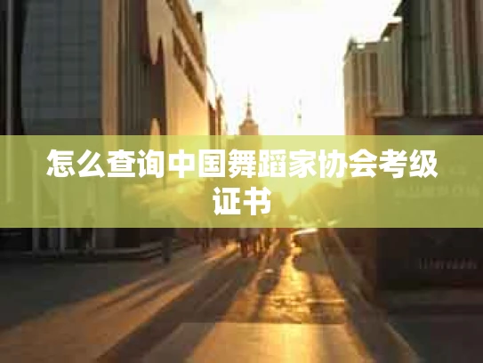 怎么查询中国舞蹈家协会考级证书