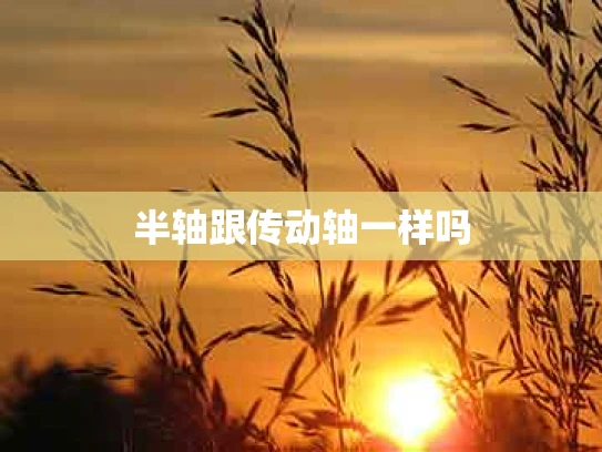 半轴跟传动轴一样吗