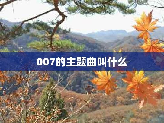 007的主题曲叫什么
