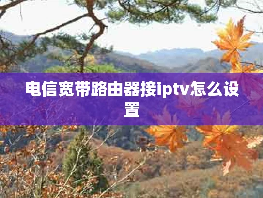 电信宽带路由器接iptv怎么设置