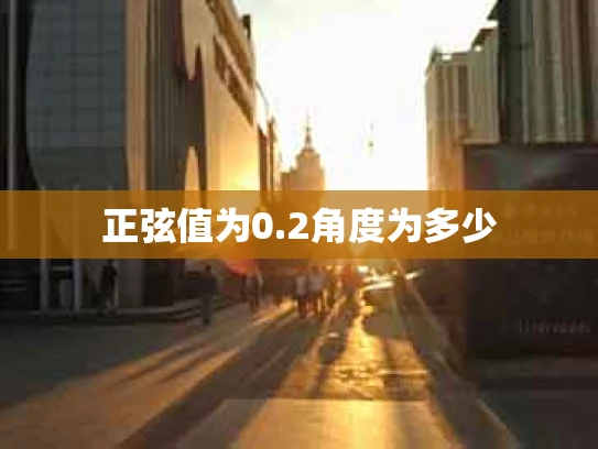 正弦值为0.2角度为多少