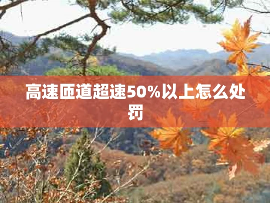 高速匝道超速50%以上怎么处罚
