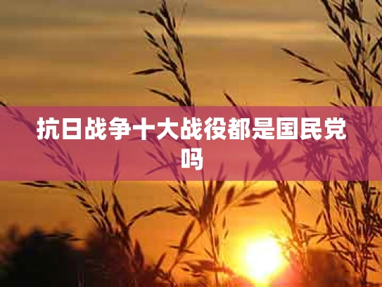 抗日战争十大战役都是国民党吗