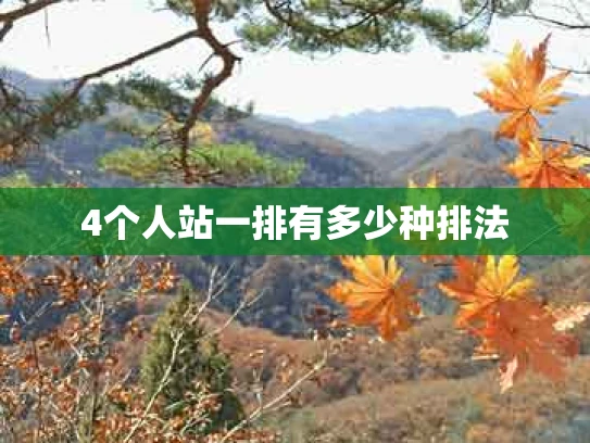 4个人站一排有多少种排法