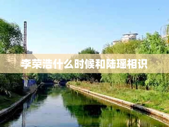 李荣浩什么时候和陆瑶相识