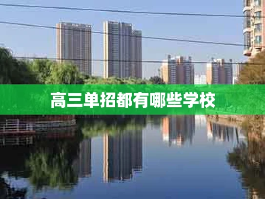 高三单招都有哪些学校