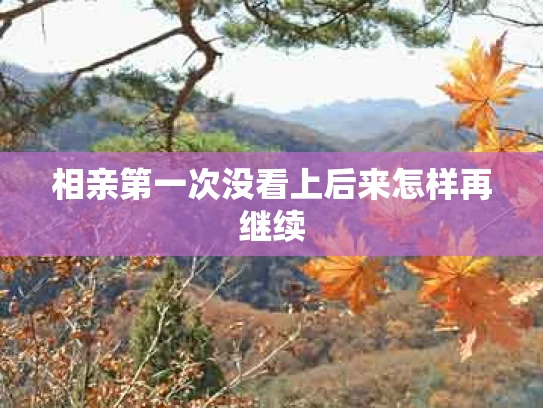相亲第一次没看上后来怎样再继续