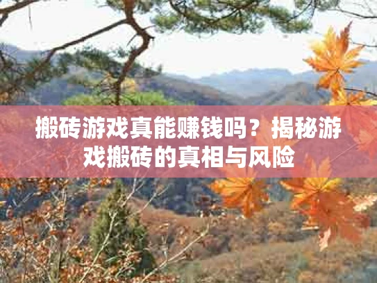 搬砖游戏真能赚钱吗？揭秘游戏搬砖的真相与风险