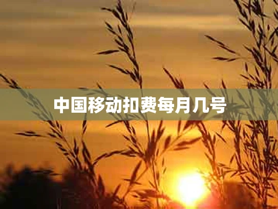 中国移动扣费每月几号
