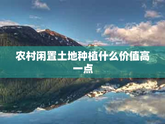 农村闲置土地种植什么价值高一点