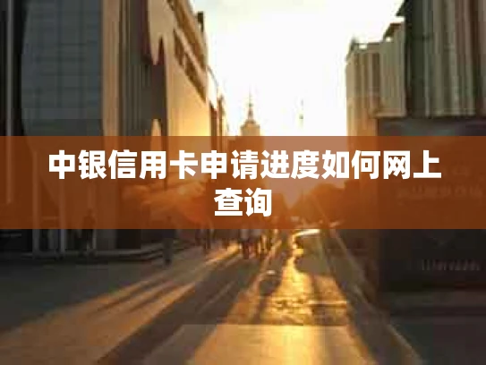 中银信用卡申请进度如何网上查询