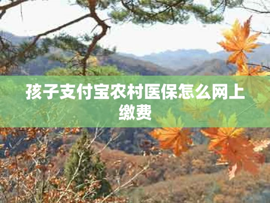 孩子支付宝农村医保怎么网上缴费