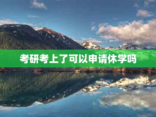 考研考上了可以申请休学吗
