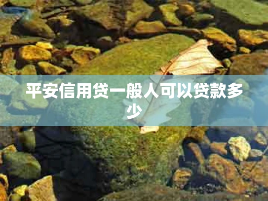 平安信用贷一般人可以贷款多少