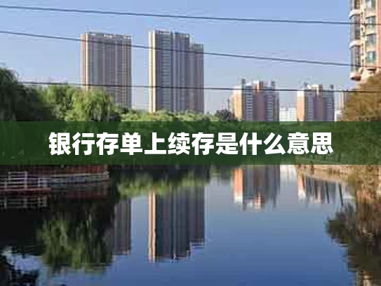 银行存单上续存是什么意思