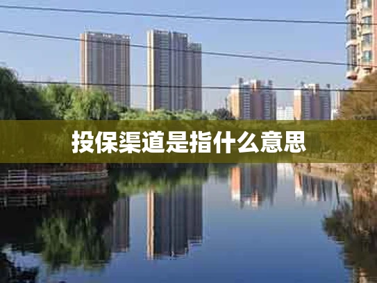 投保渠道是指什么意思