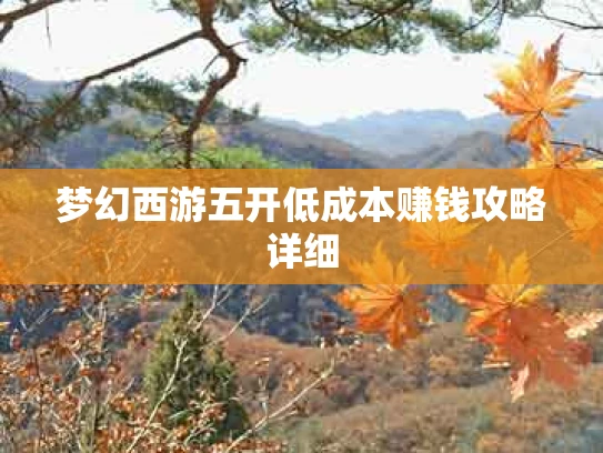 梦幻西游五开低成本赚钱攻略详细