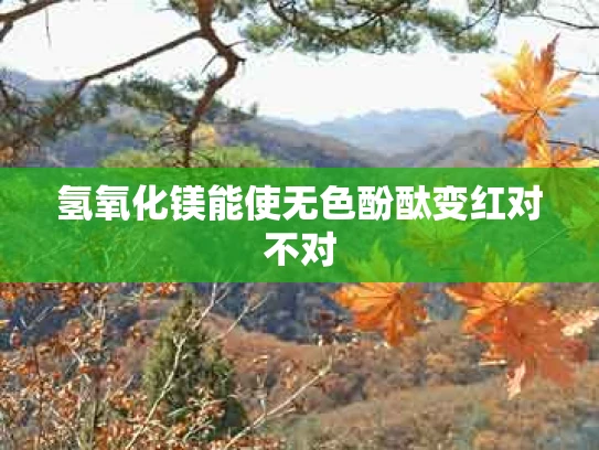 氢氧化镁能使无色酚酞变红对不对