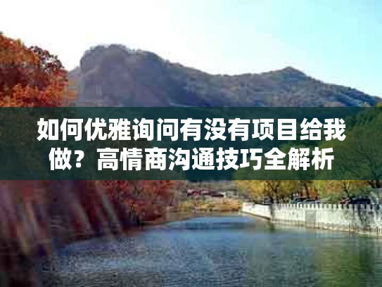 如何优雅询问有没有项目给我做？高情商沟通技巧全解析