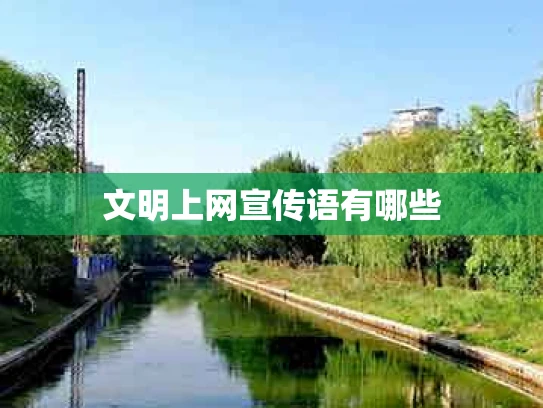 文明上网宣传语有哪些