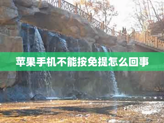 苹果手机不能按免提怎么回事