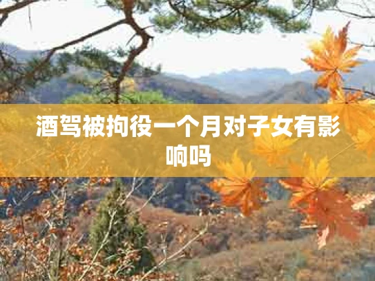 酒驾被拘役一个月对子女有影响吗
