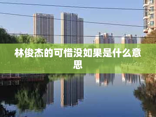林俊杰的可惜没如果是什么意思