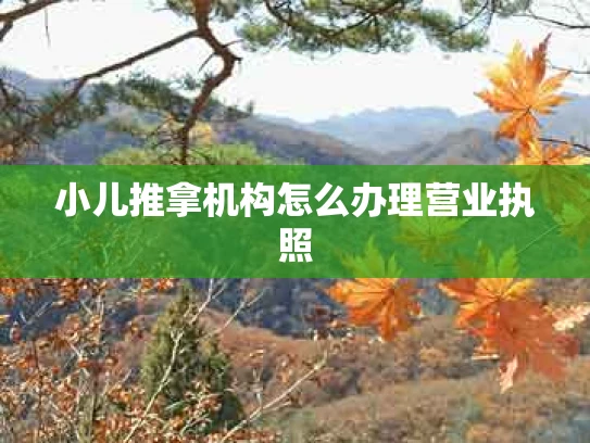 小儿推拿机构怎么办理营业执照
