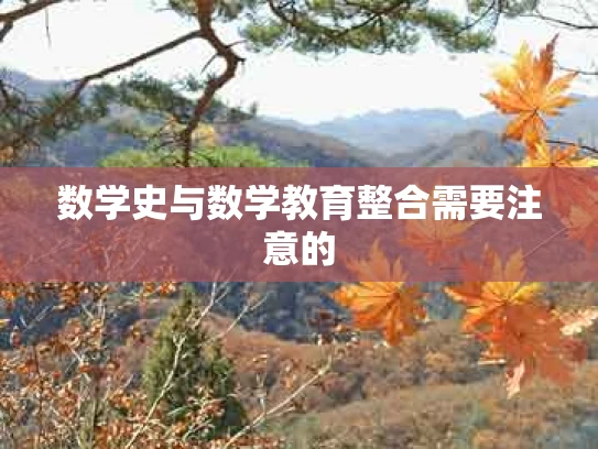 数学史与数学教育整合需要注意的