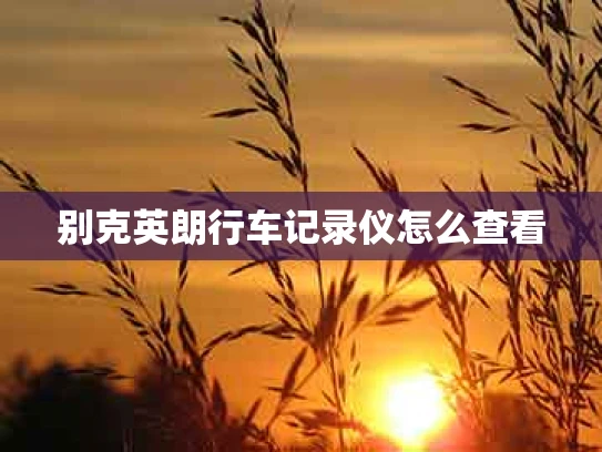 别克英朗行车记录仪怎么查看