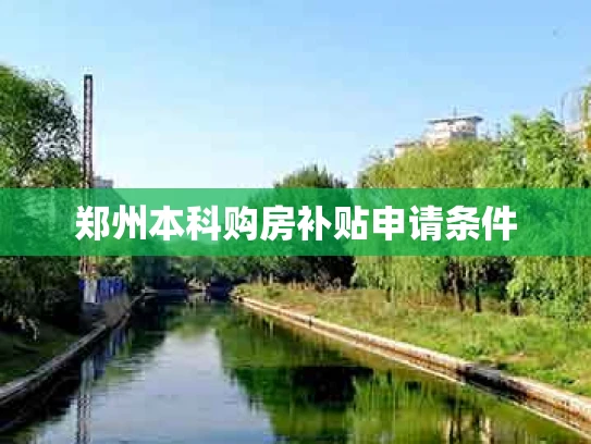 郑州本科购房补贴申请条件