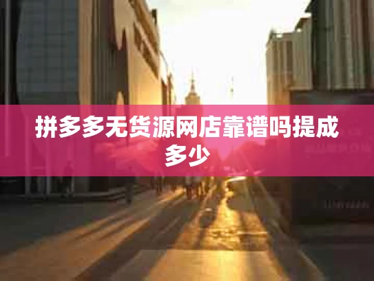 拼多多无货源网店靠谱吗提成多少