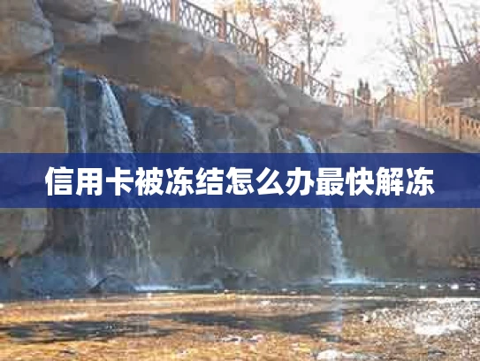 信用卡被冻结怎么办最快解冻