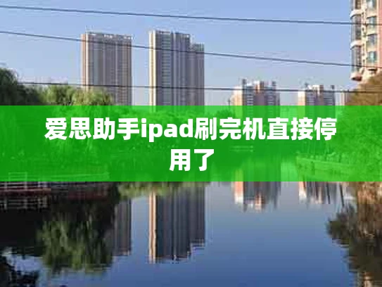 爱思助手ipad刷完机直接停用了