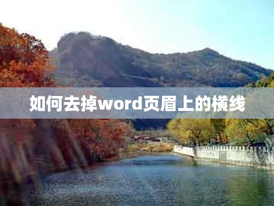 如何去掉word页眉上的横线