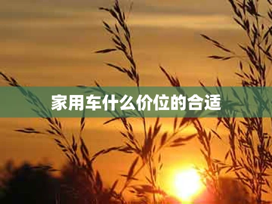 家用车什么价位的合适