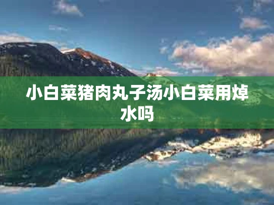 小白菜猪肉丸子汤小白菜用焯水吗