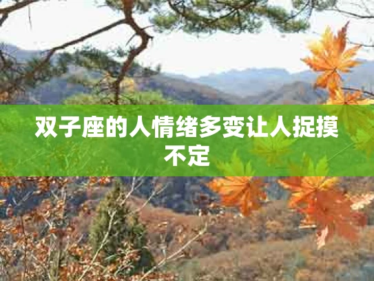 双子座的人情绪多变让人捉摸不定