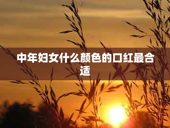 中年妇女什么颜色的口红最合适