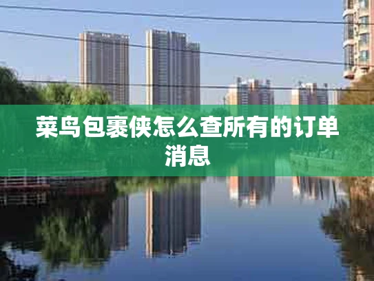 菜鸟包裹侠怎么查所有的订单消息