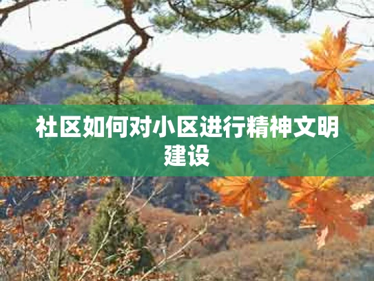 社区如何对小区进行精神文明建设