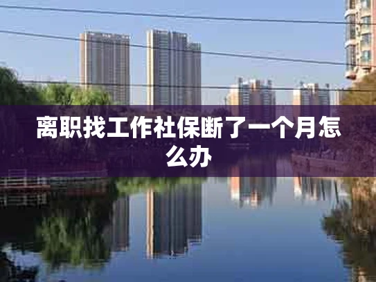 离职找工作社保断了一个月怎么办