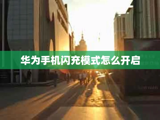 华为手机闪充模式怎么开启