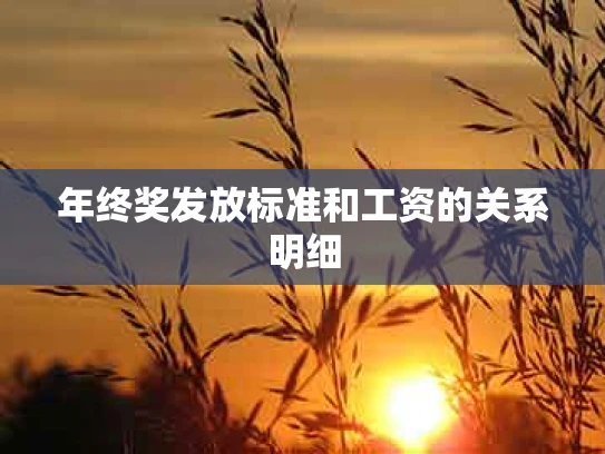 年终奖发放标准和工资的关系明细