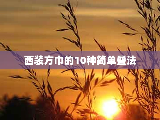 西装方巾的10种简单叠法