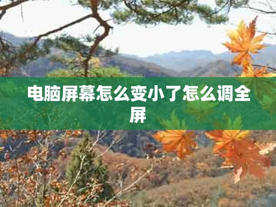 电脑屏幕怎么变小了怎么调全屏