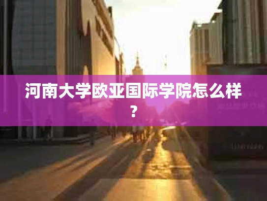 河南大学欧亚国际学院怎么样?